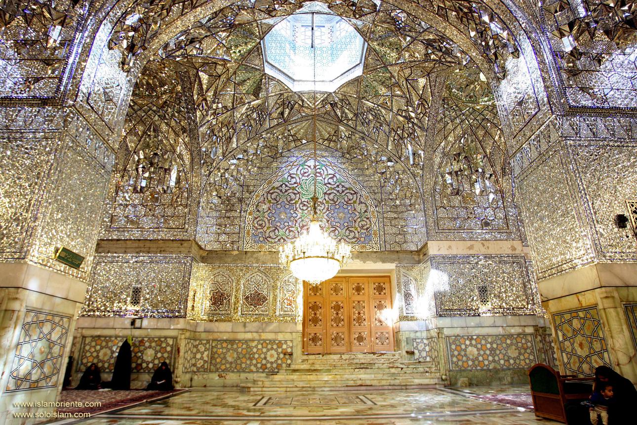 Pilgrims gathered in the shrine courtyard